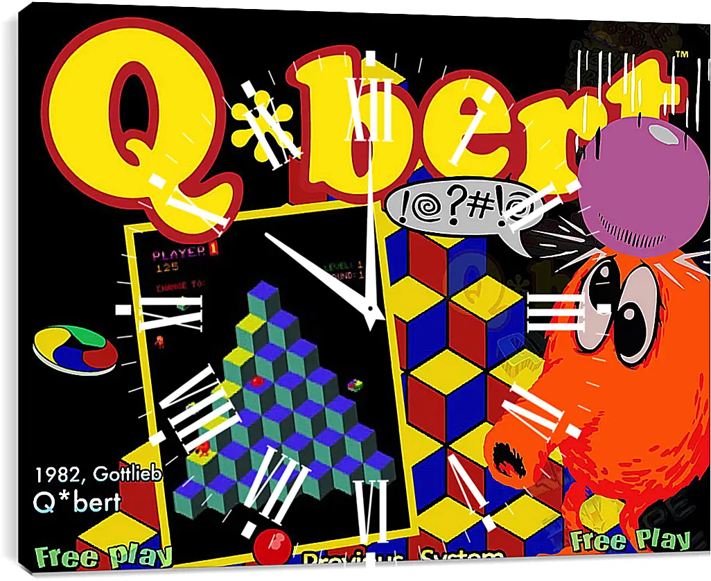 Часы картина - Q*bert
