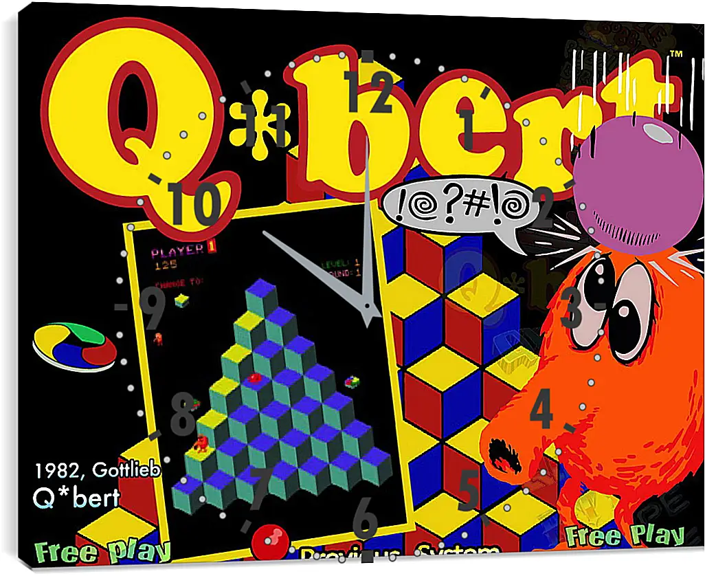 Часы картина - Q*bert
