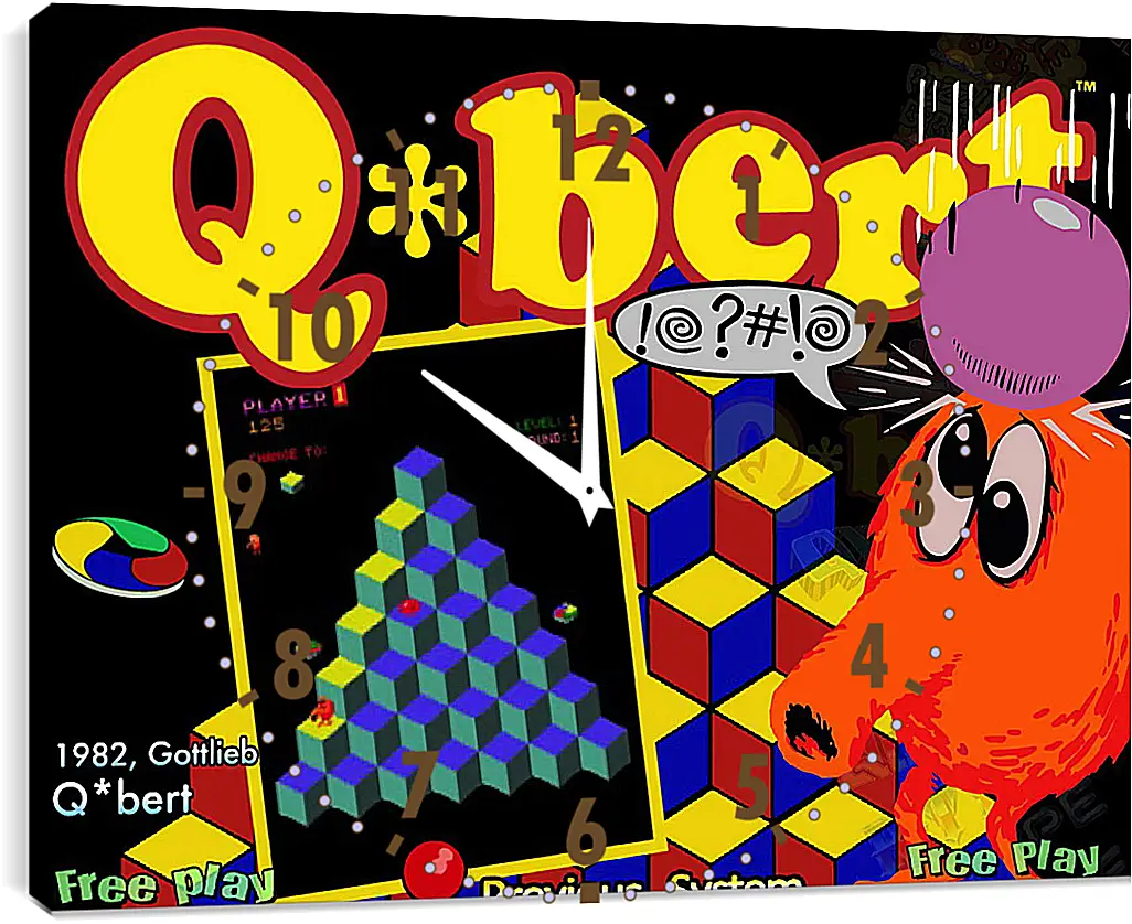 Часы картина - Q*bert
