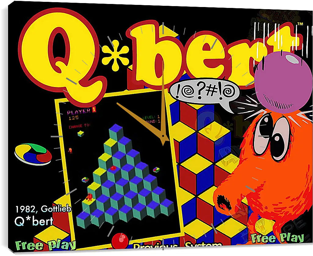 Часы картина - Q*bert
