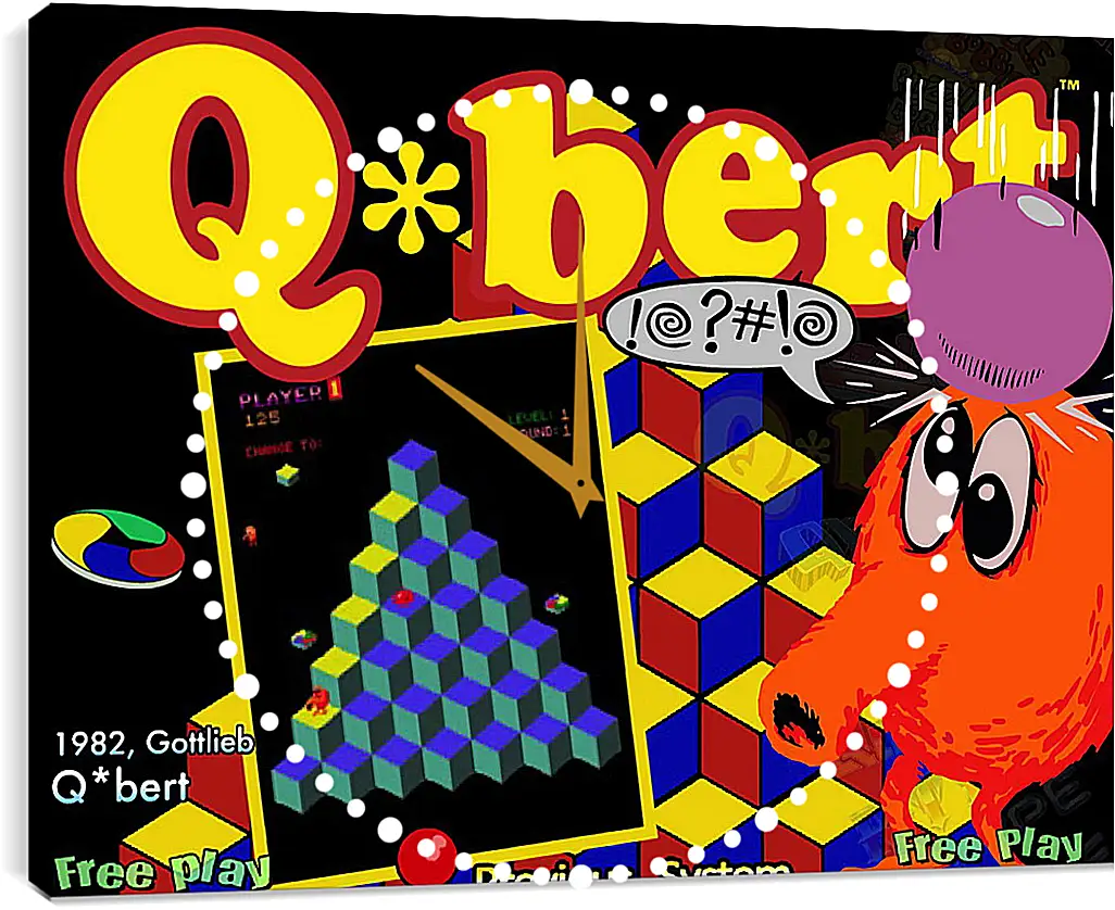 Часы картина - Q*bert
