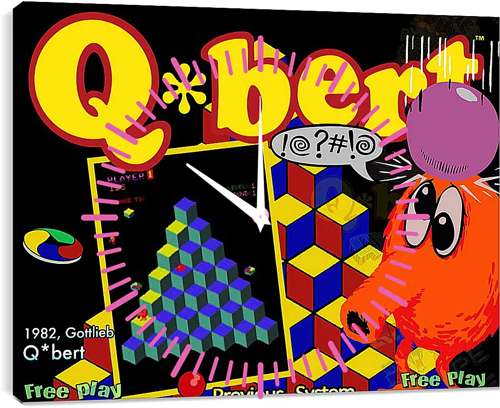 Часы картина - Q*bert
