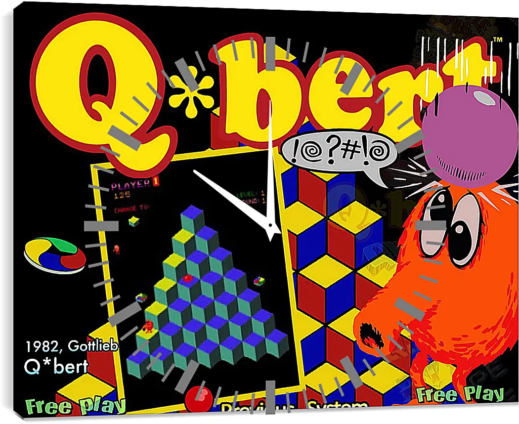 Часы картина - Q*bert
