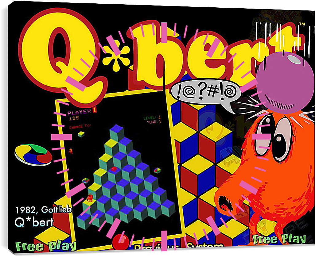 Часы картина - Q*bert
