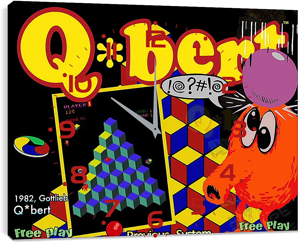 Часы картина - Q*bert
