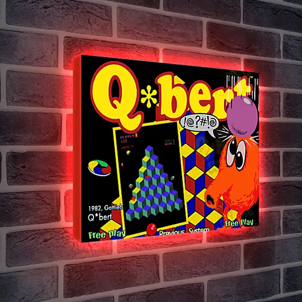 Лайтбокс световая панель - Q*bert
