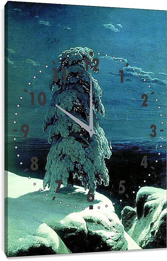 Часы картина - На севере диком. Иван Шишкин