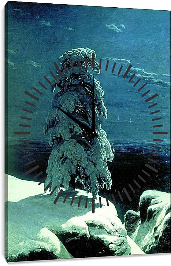 Часы картина - На севере диком. Иван Шишкин