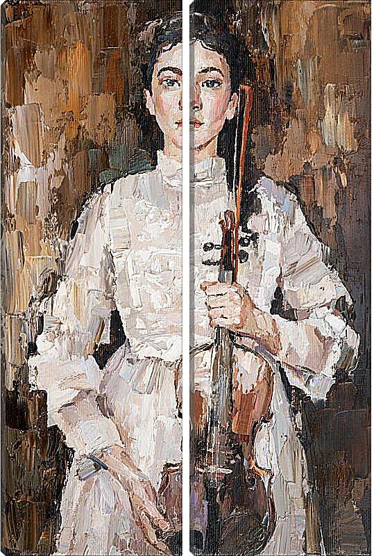 Модульная картина - Девочка со скрипкой