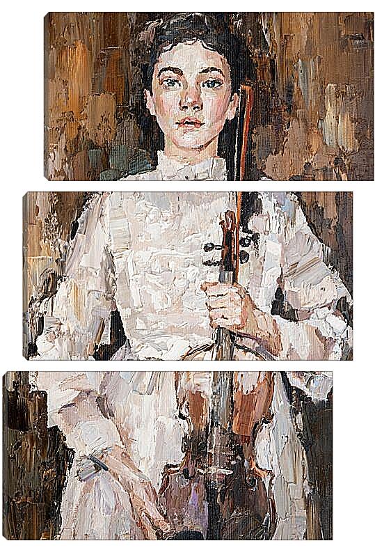 Модульная картина - Девочка со скрипкой