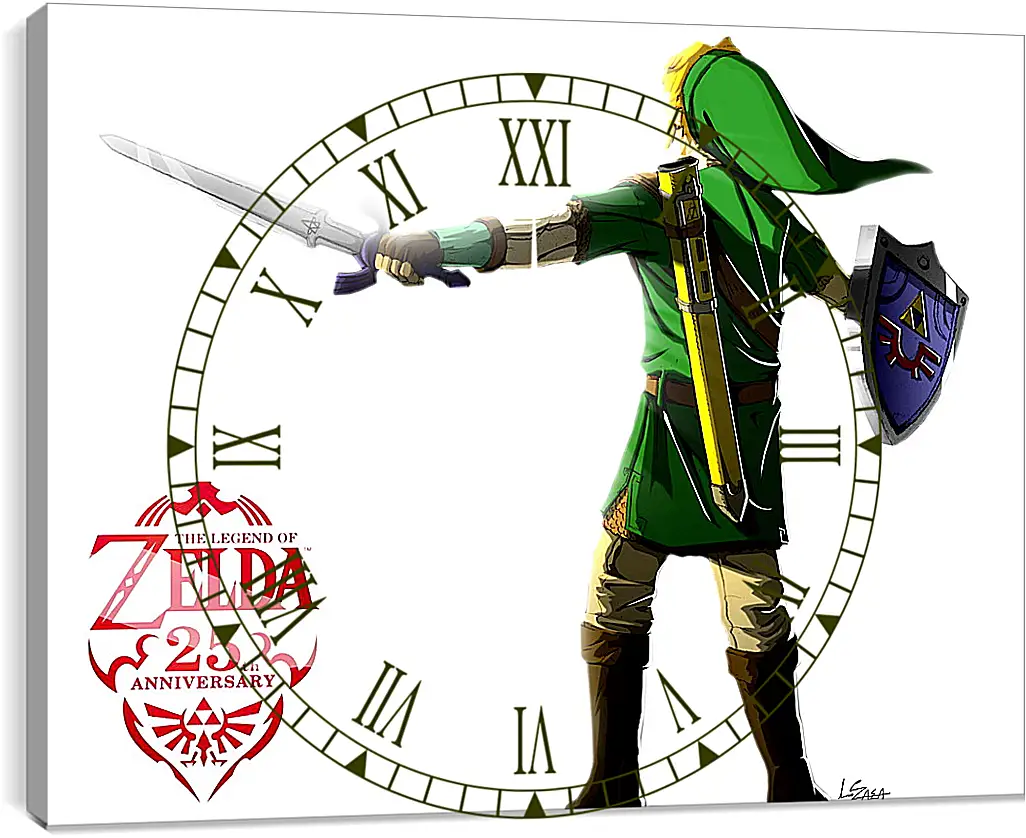 Часы картина - The Legend Of Zelda 25th Anniversary
