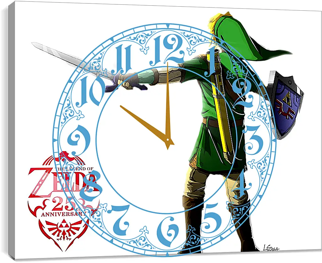 Часы картина - The Legend Of Zelda 25th Anniversary
