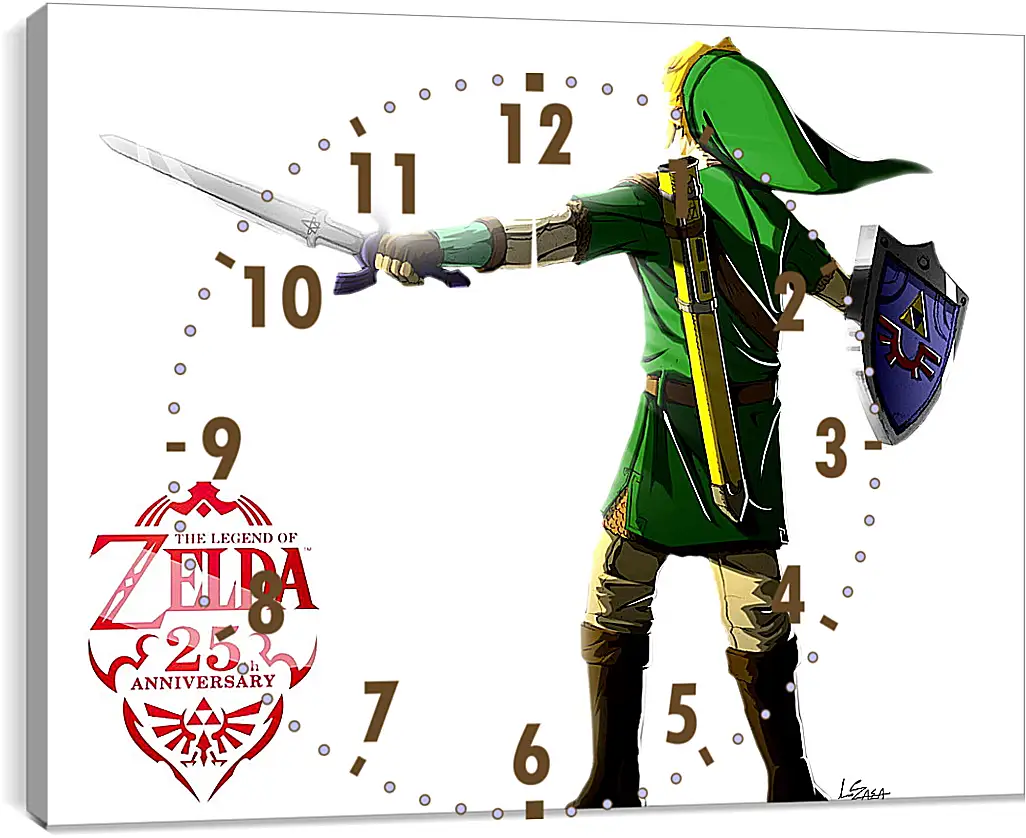 Часы картина - The Legend Of Zelda 25th Anniversary
