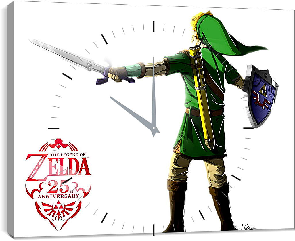 Часы картина - The Legend Of Zelda 25th Anniversary
