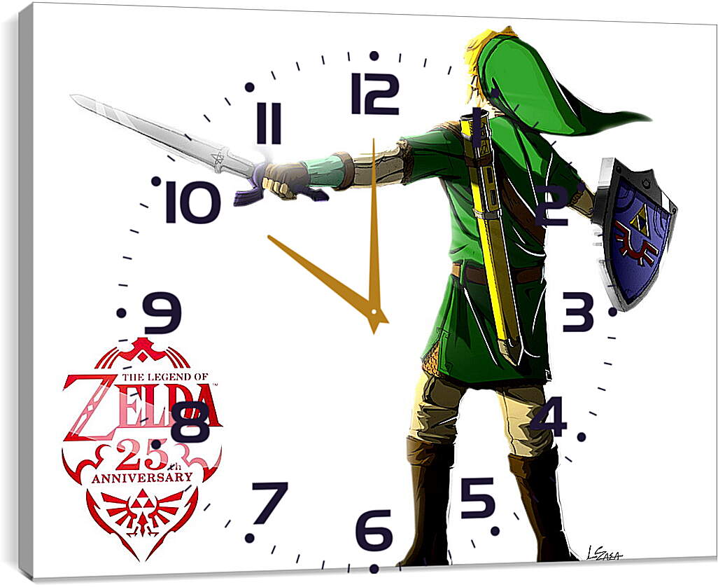 Часы картина - The Legend Of Zelda 25th Anniversary
