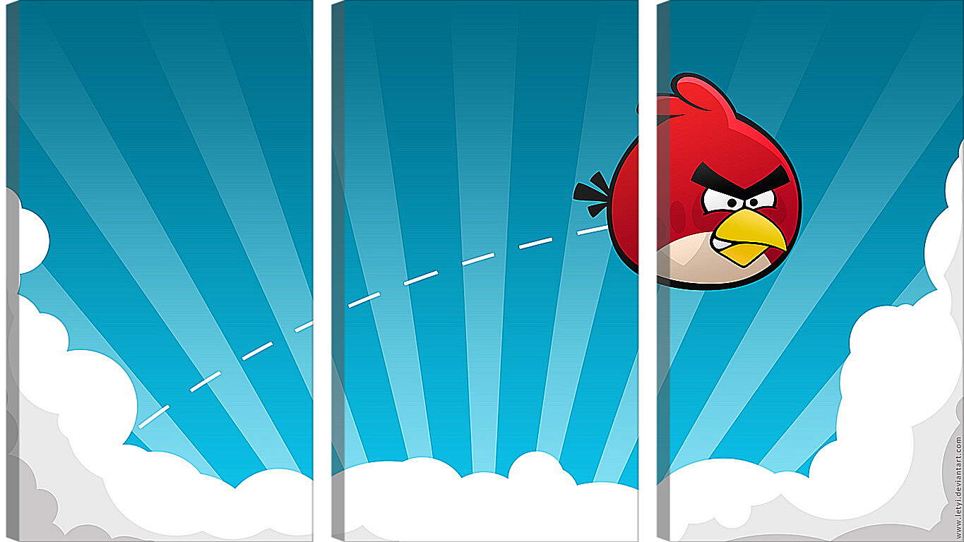 Модульная картина - Angry Birds

