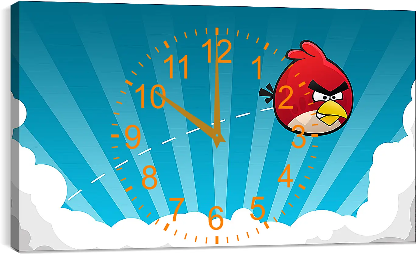 Часы картина - Angry Birds
