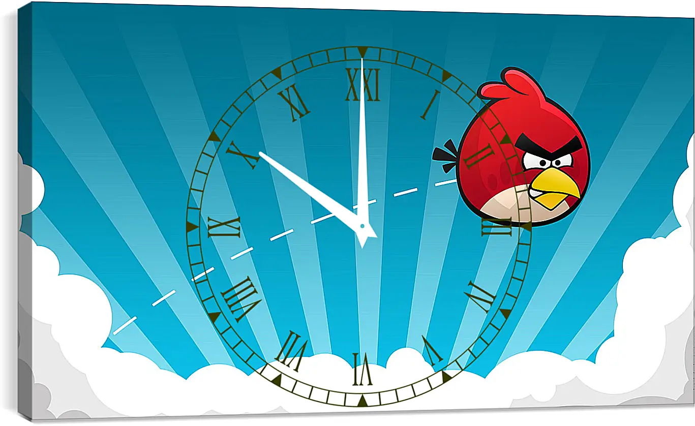 Часы картина - Angry Birds
