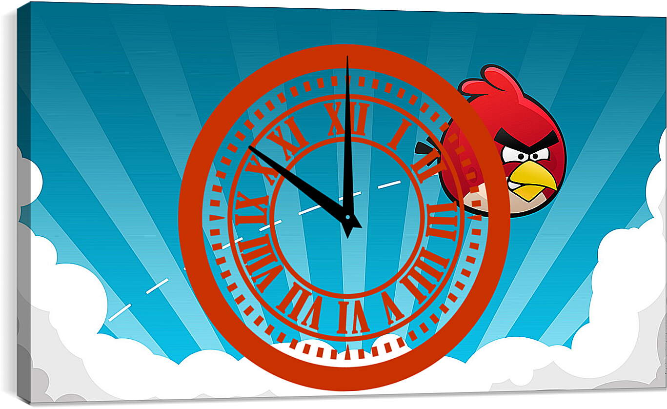 Часы картина - Angry Birds
