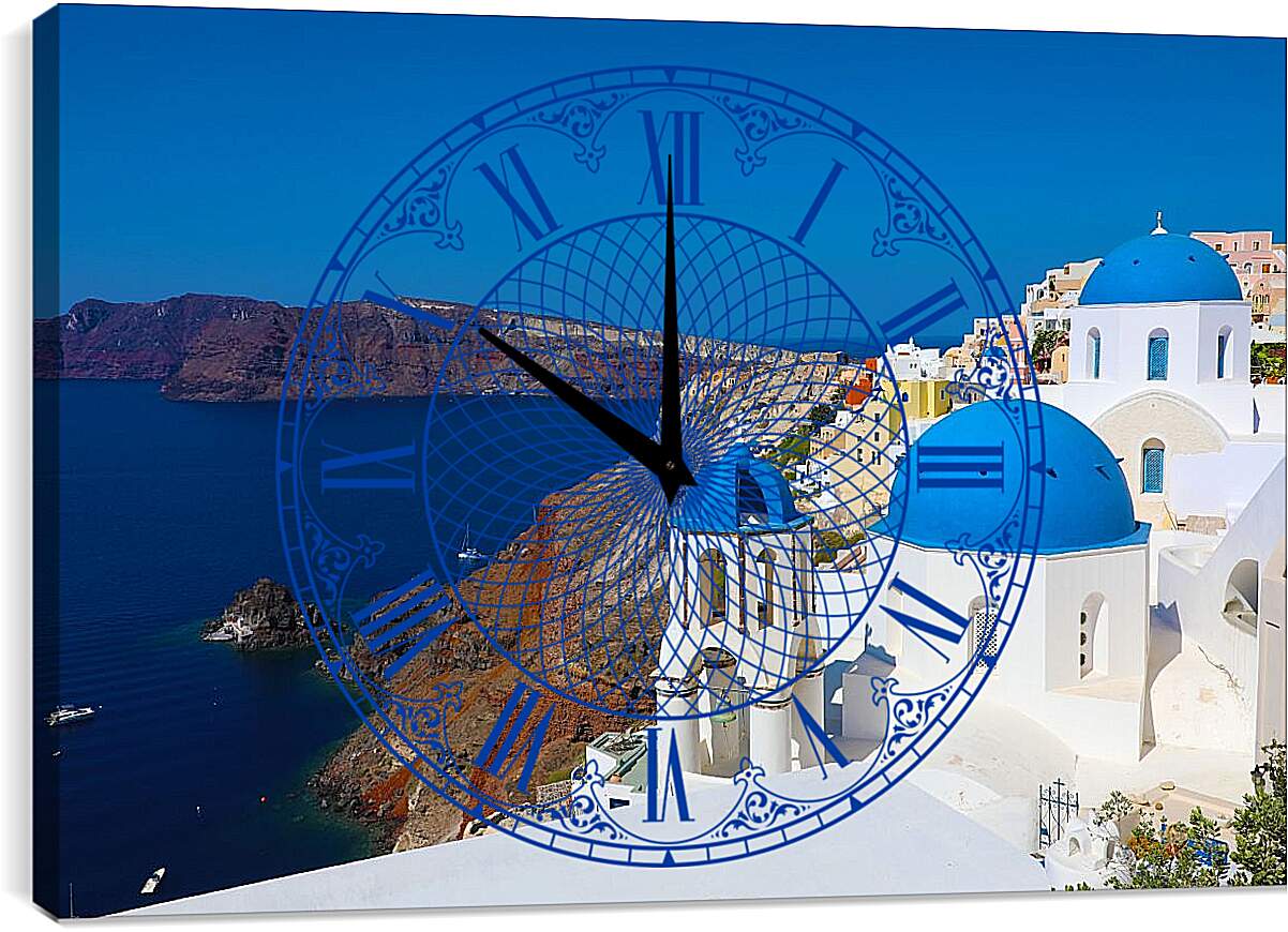 Часы картина - Остров. Санторини. Греция