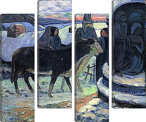 Модульная картина - Christmas Night (The Blessing of the Oxen). Поль Гоген