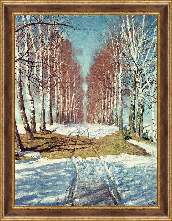 Картина в раме - Березовая аллея. Игорь Эммануилович Грабарь