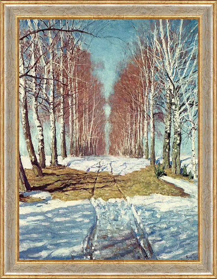 Картина в раме - Березовая аллея. Игорь Эммануилович Грабарь