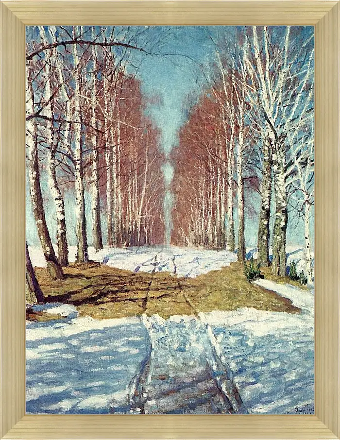 Картина в раме - Березовая аллея. Игорь Эммануилович Грабарь