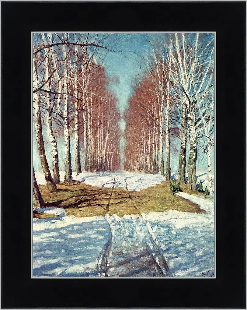 Картина в раме - Березовая аллея. Игорь Эммануилович Грабарь