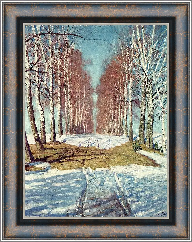 Картина в раме - Березовая аллея. Игорь Эммануилович Грабарь
