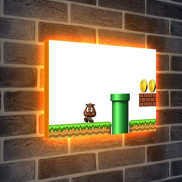 Лайтбокс световая панель - New Super Mario Bros. Wii
