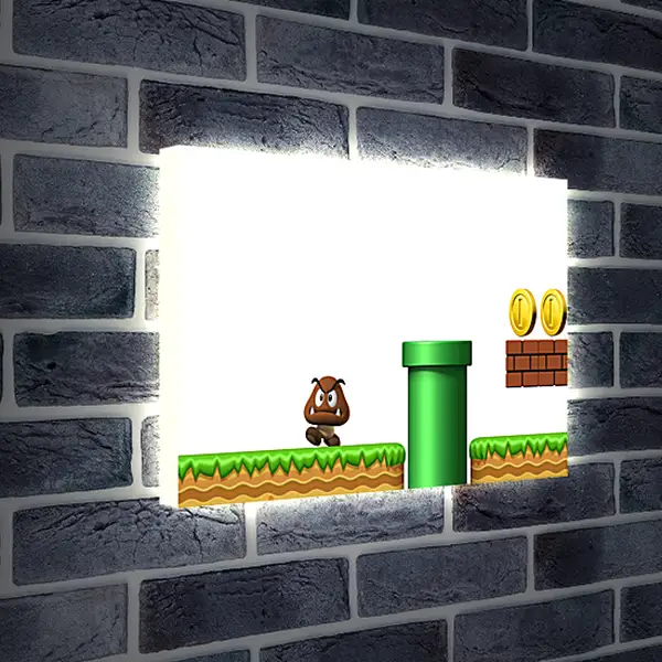 Лайтбокс световая панель - New Super Mario Bros. Wii
