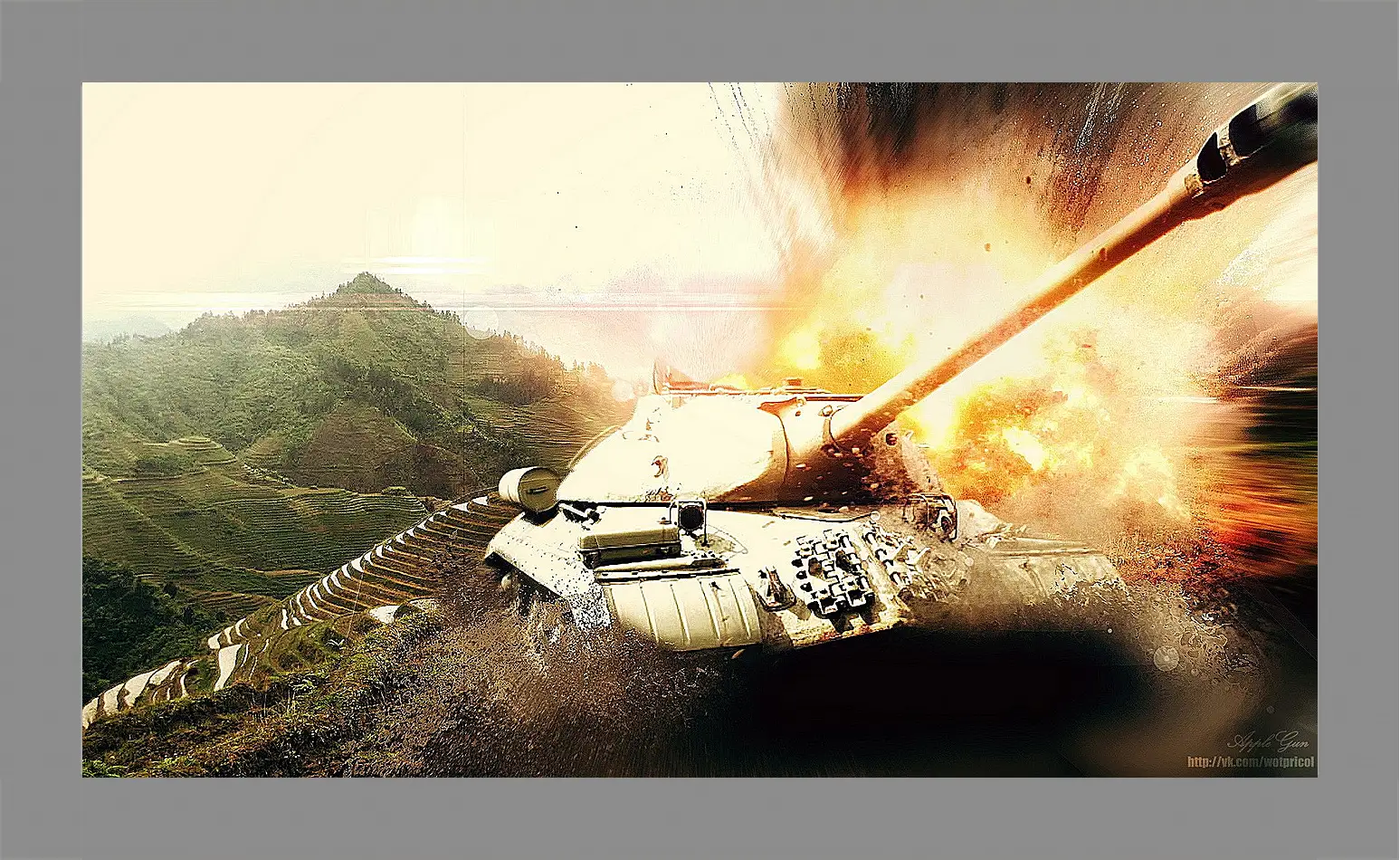 Картина в раме - World Of Tanks