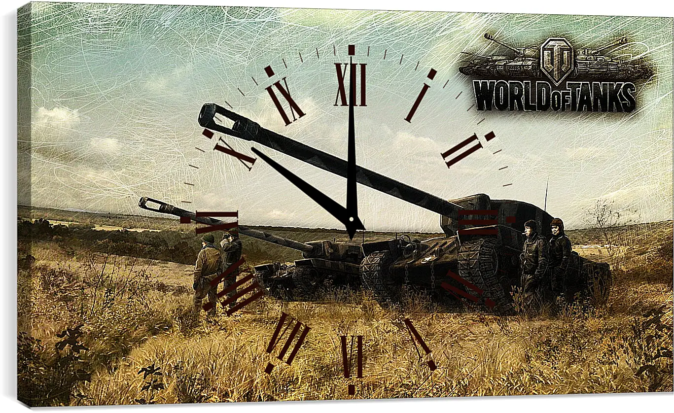 Часы картина - World Of Tanks