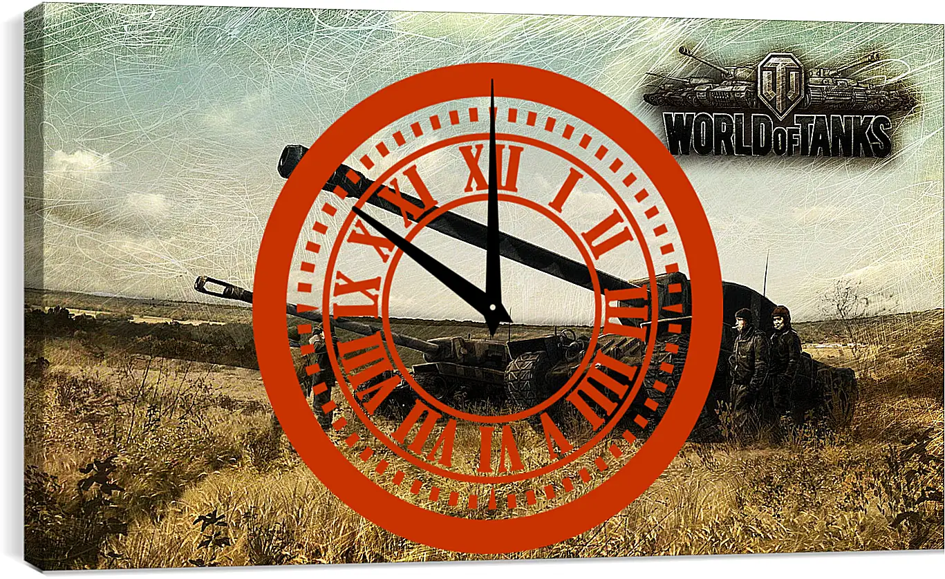 Часы картина - World Of Tanks