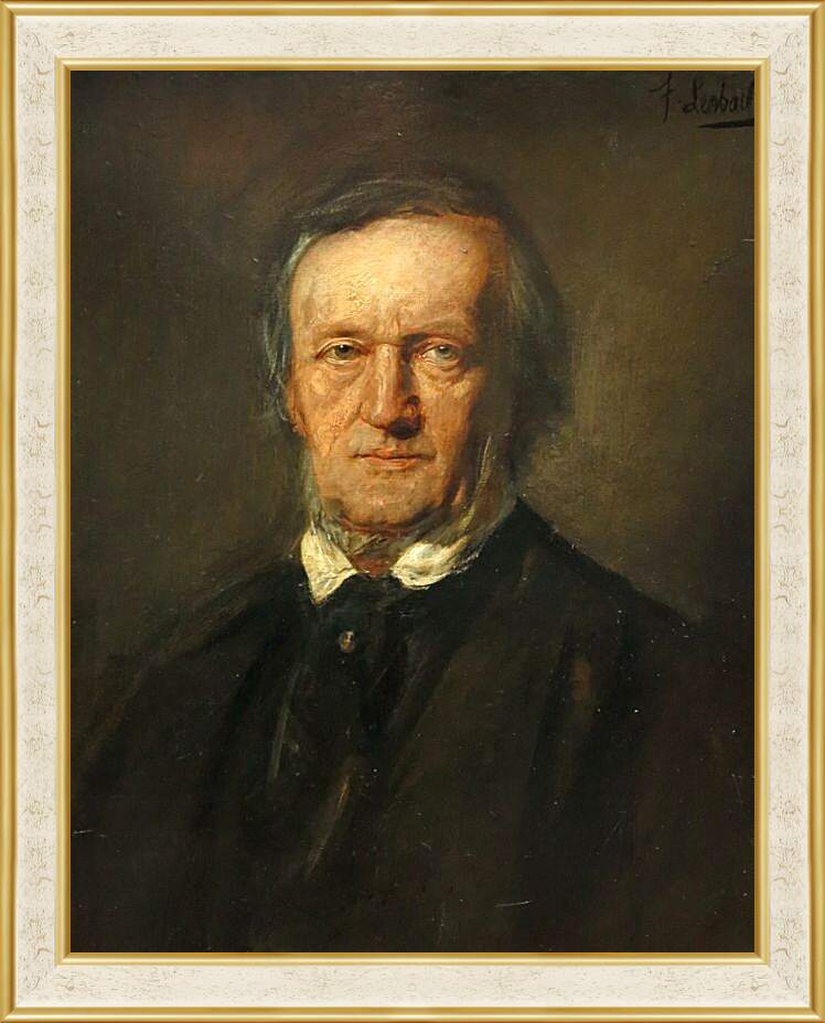 Картина в раме - Портрет Рихарда Вагнера. Пьер Огюст Ренуар