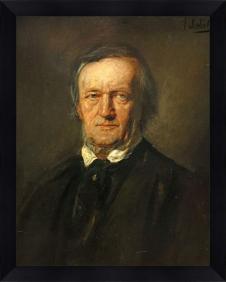 Картина в раме - Портрет Рихарда Вагнера. Пьер Огюст Ренуар