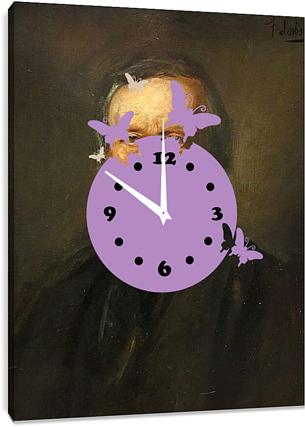 Часы картина - Портрет Рихарда Вагнера. Пьер Огюст Ренуар
