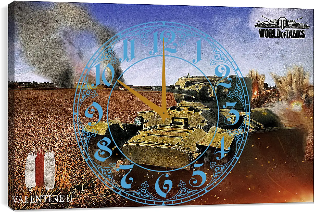 Часы картина - World Of Tanks