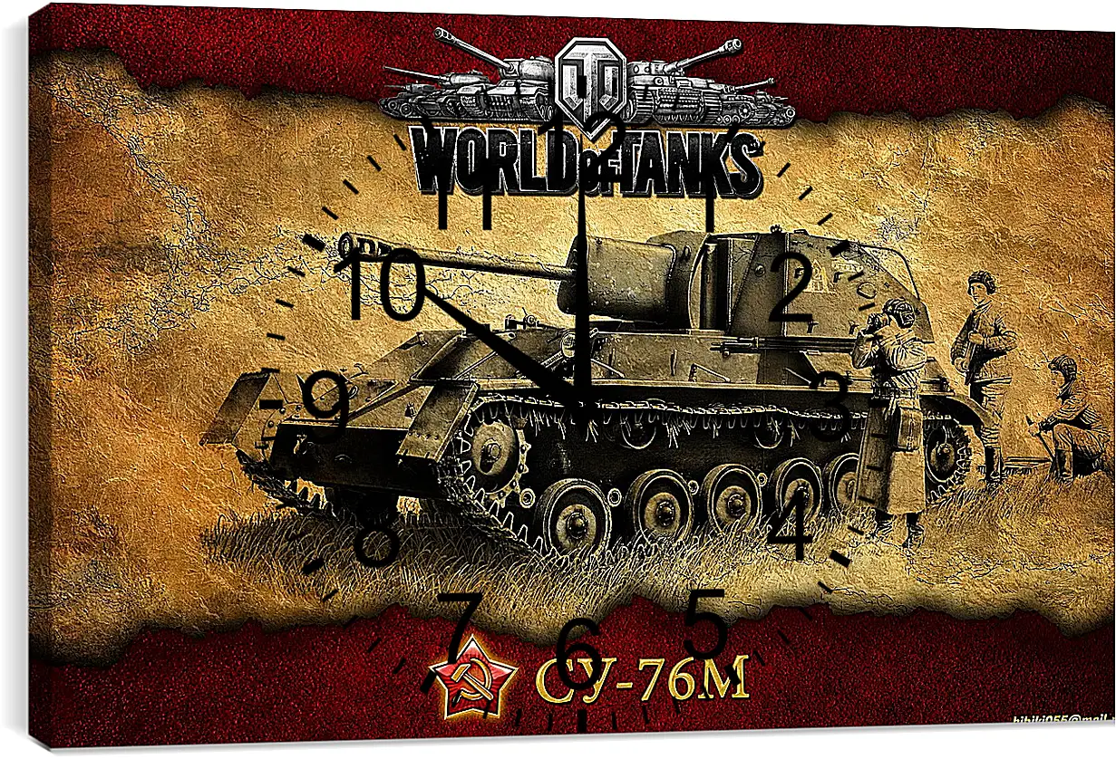 Часы картина - World Of Tanks