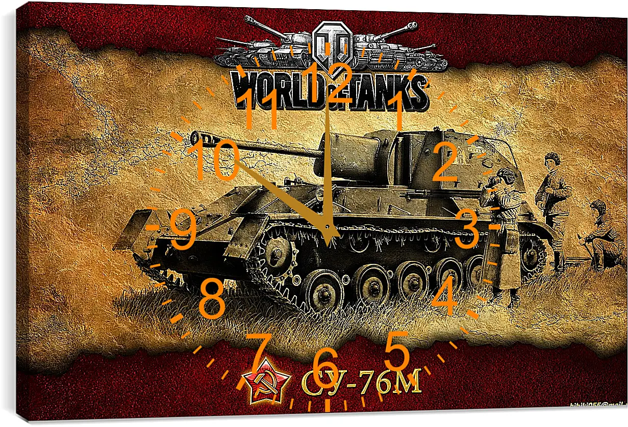 Часы картина - World Of Tanks