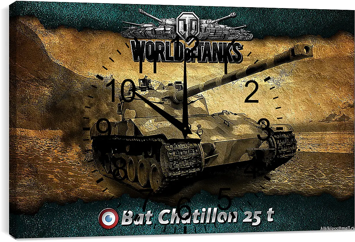 Часы картина - World Of Tanks