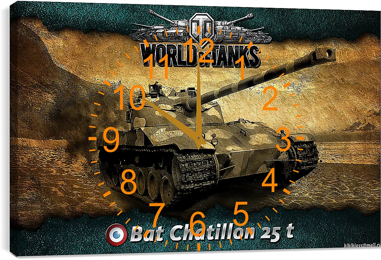 Часы картина - World Of Tanks