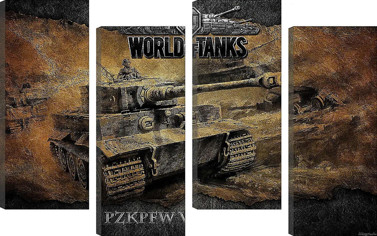 Модульная картина - World Of Tanks