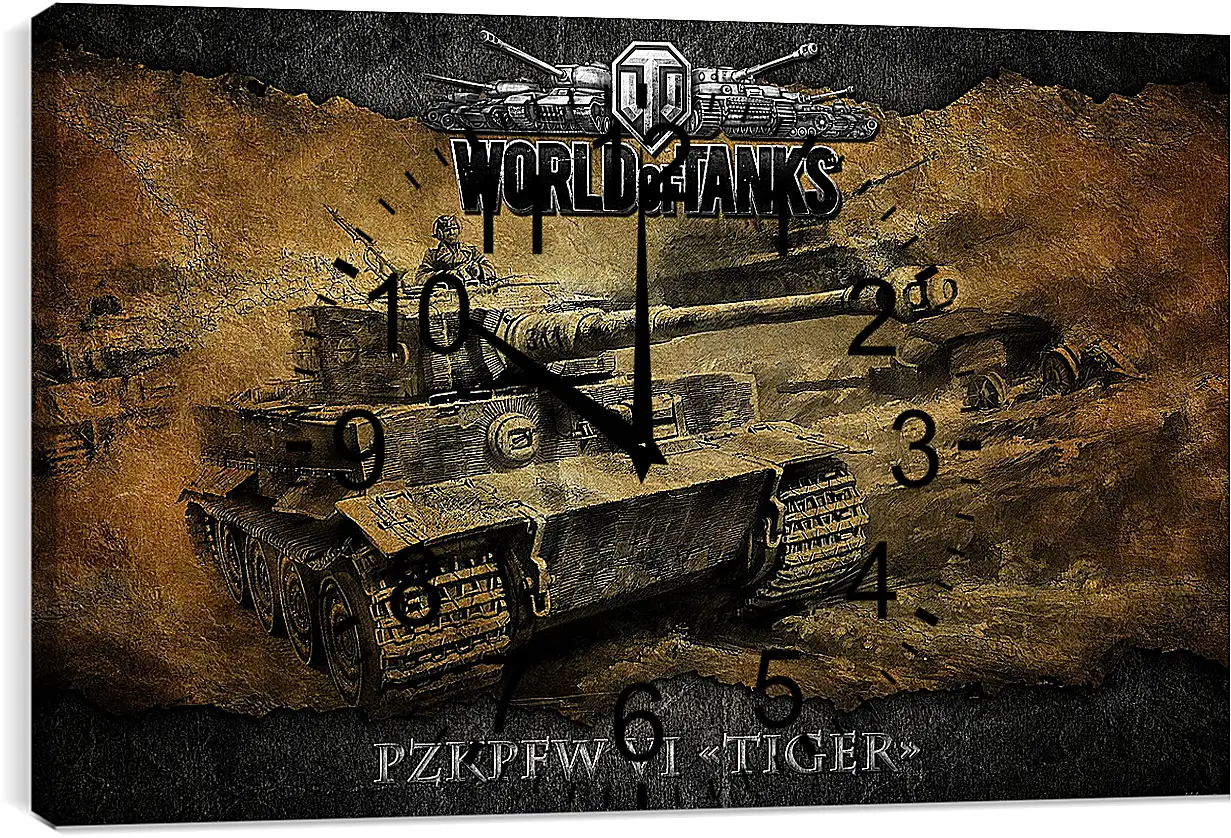 Часы картина - World Of Tanks