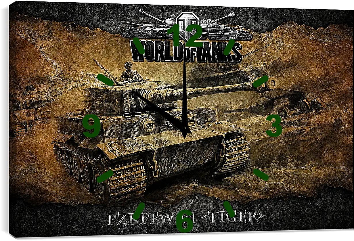 Часы картина - World Of Tanks