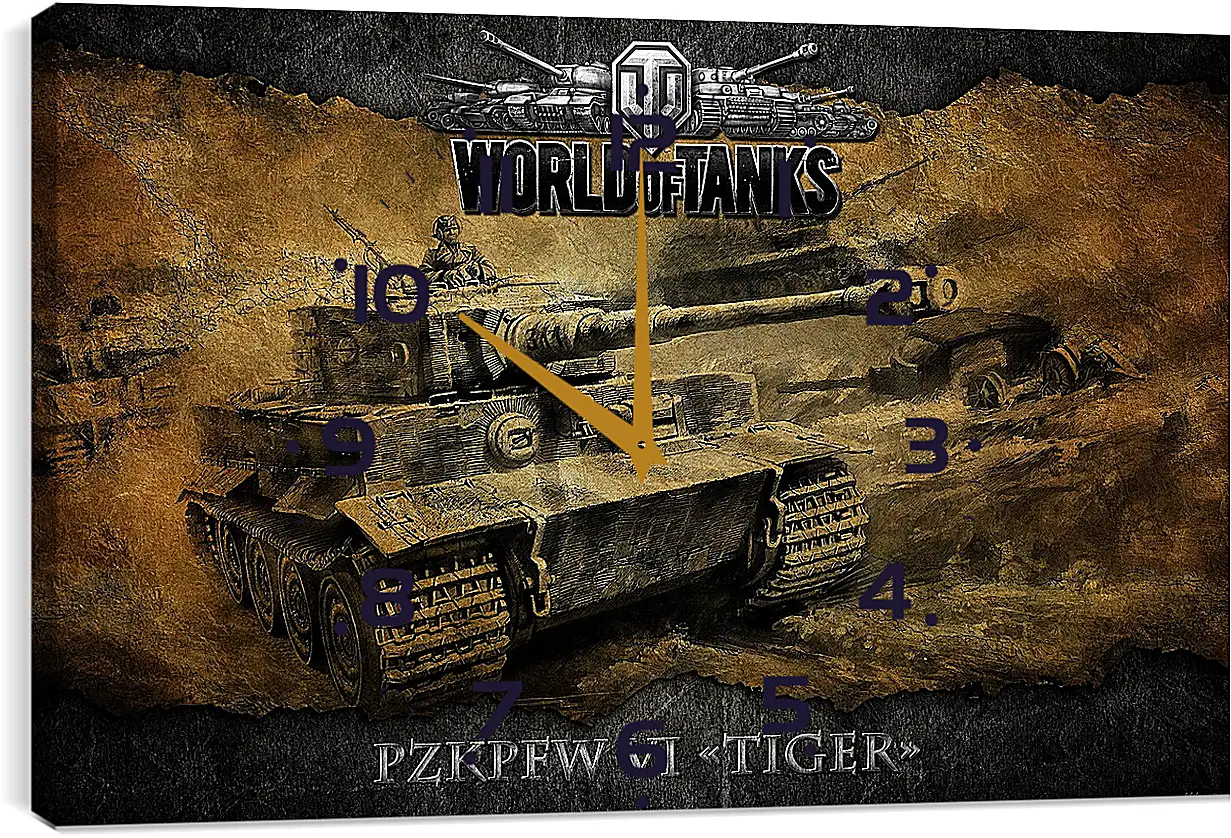 Часы картина - World Of Tanks