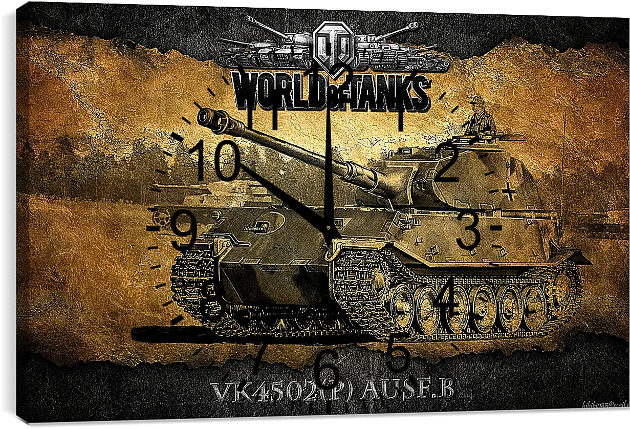 Часы картина - World Of Tanks