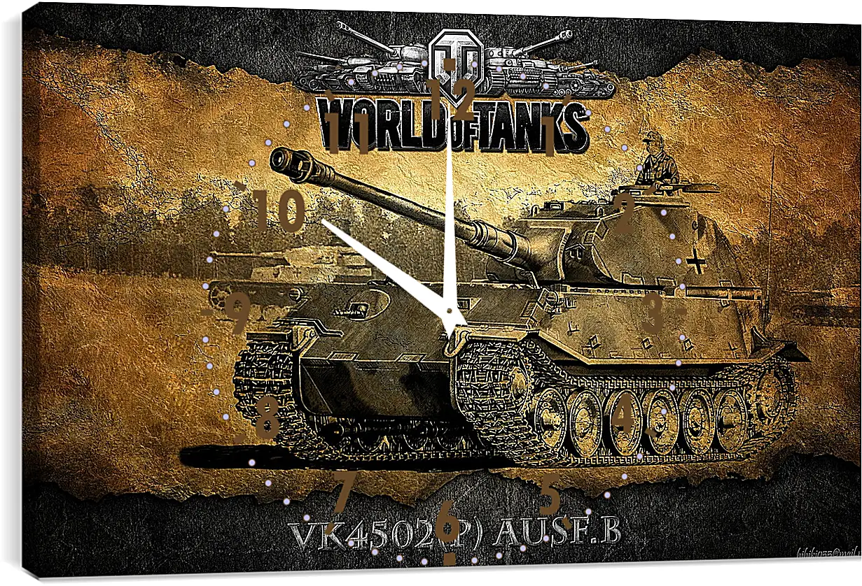 Часы картина - World Of Tanks