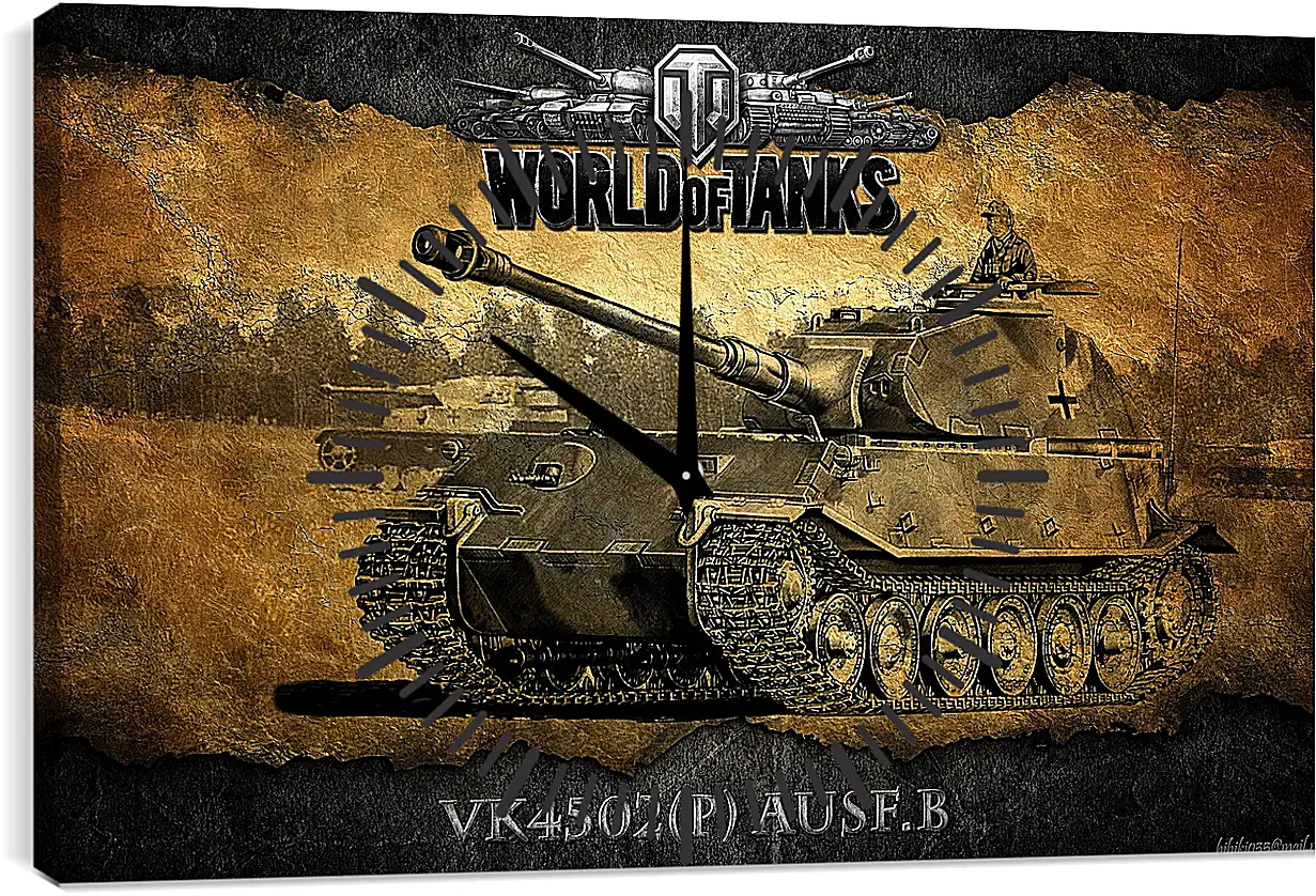 Часы картина - World Of Tanks